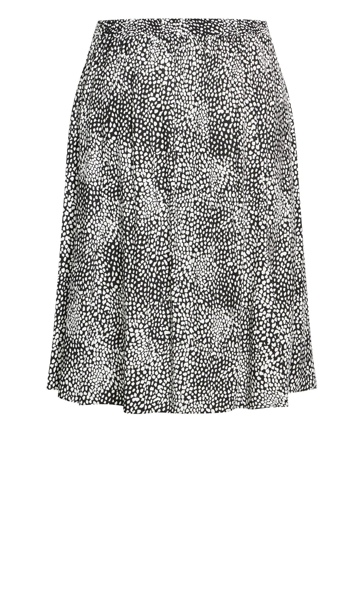 Evans Black Mono Print Midi Skirt - Image 4