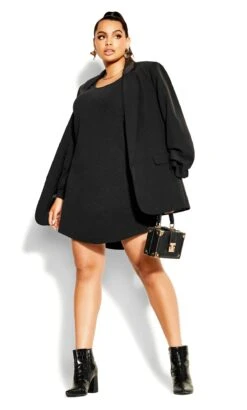 City Chic Black Shift Mini Dress