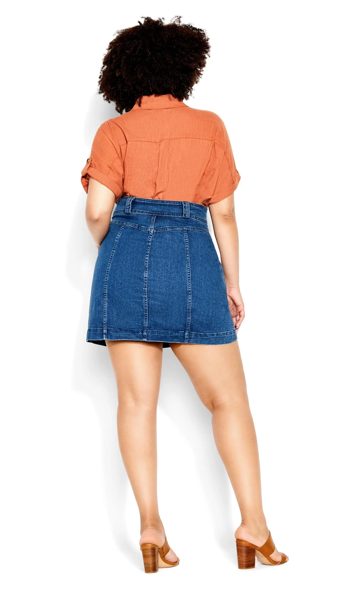 City Chic Indigo Blue Denim Skirt - Image 5