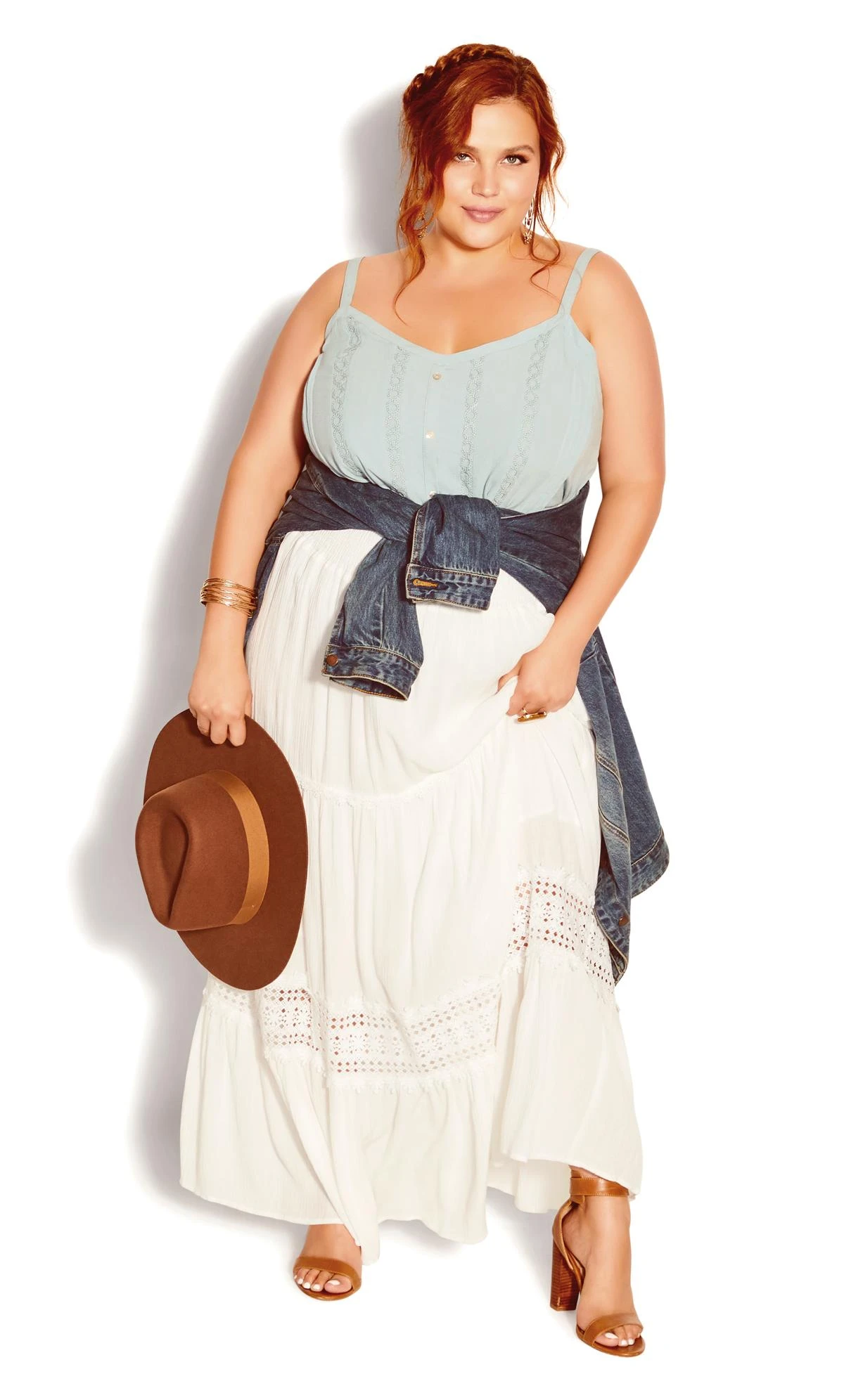 City Chic Starling Reine Ivory Summer Love Skirt - Image 2