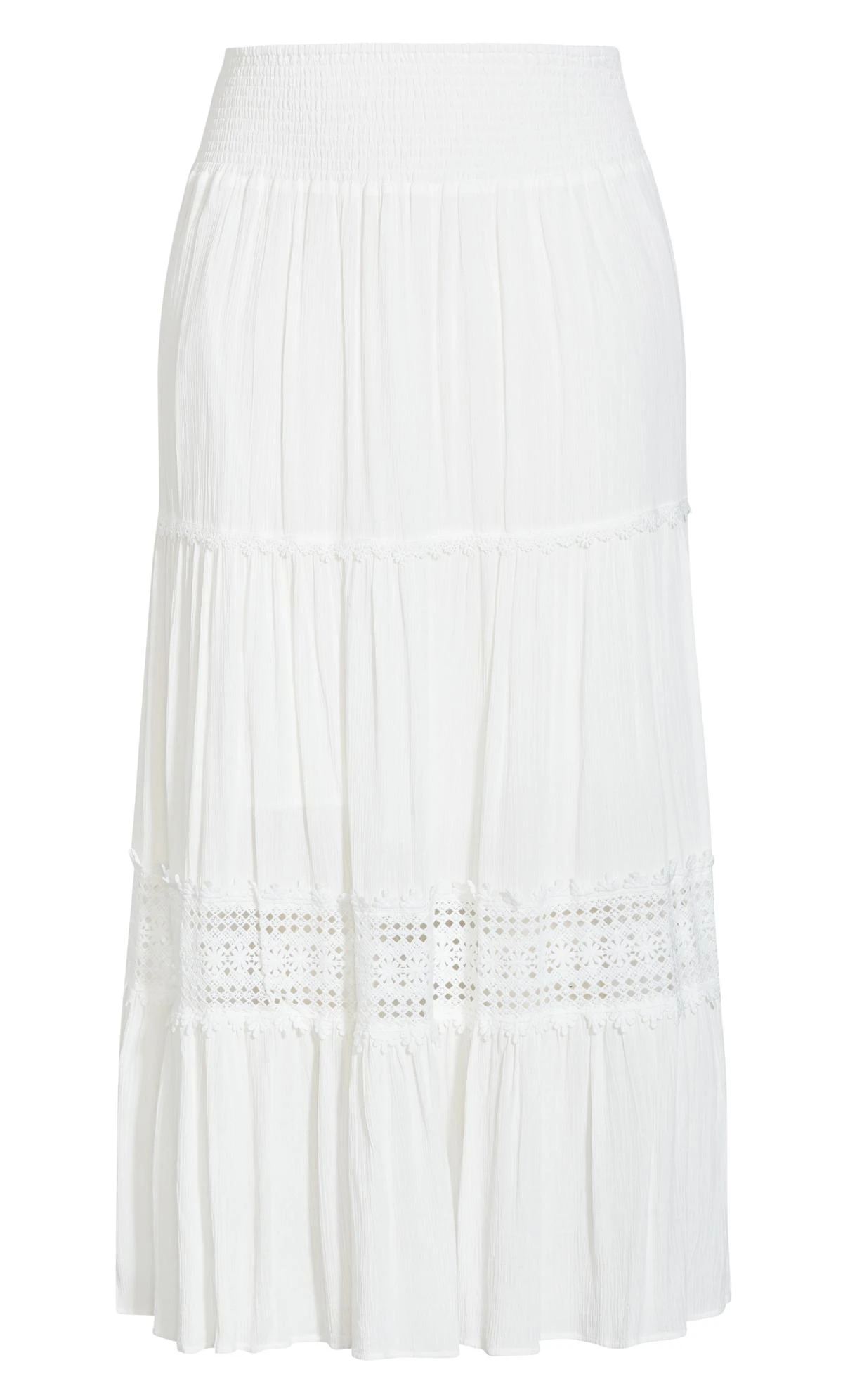 City Chic Starling Reine Ivory Summer Love Skirt - Image 4