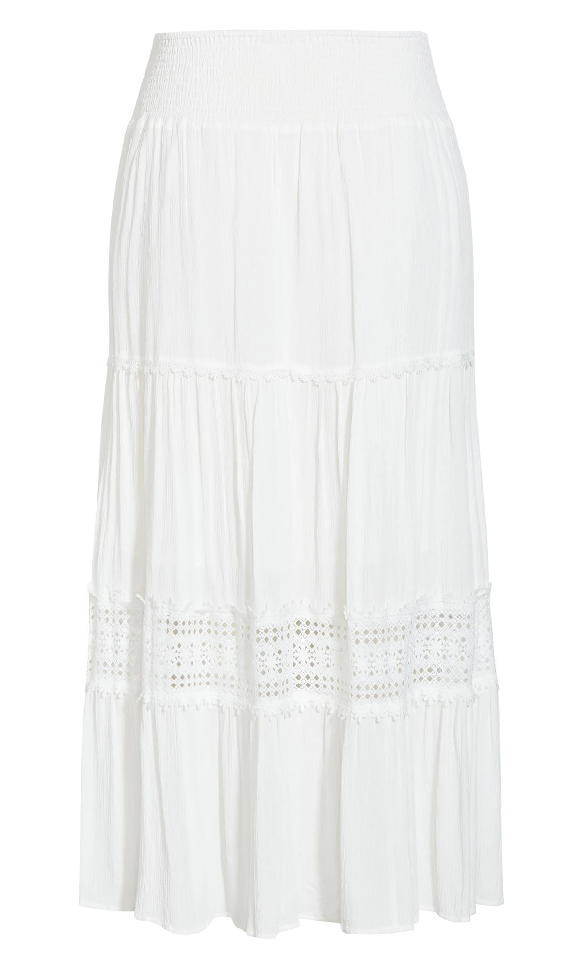 City Chic Starling Reine Ivory Summer Love Skirt - Image 5