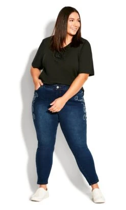 Avenue Denim Suri Embroidered Jean