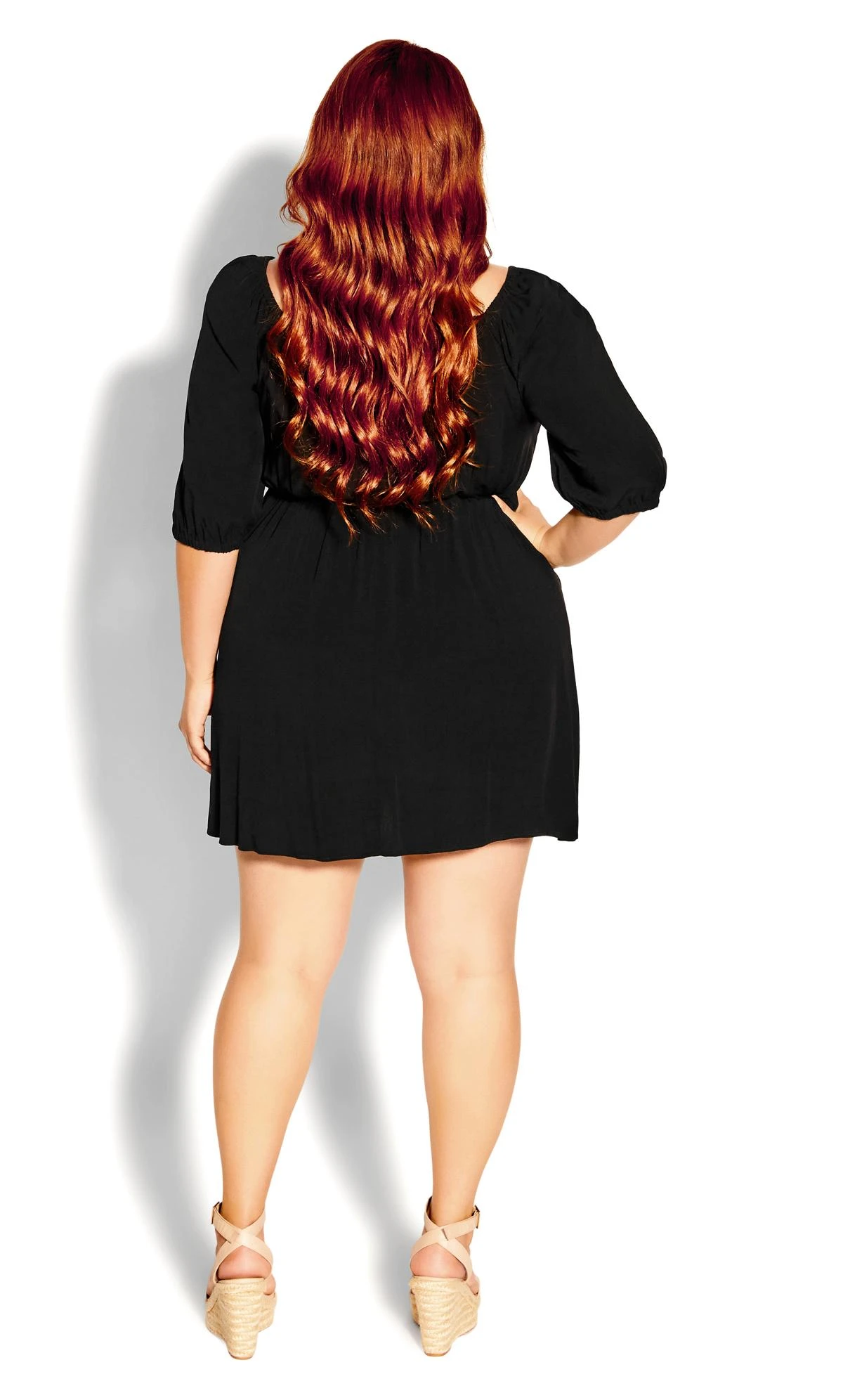 City Chic Black Island Breeze Dress - Image 2