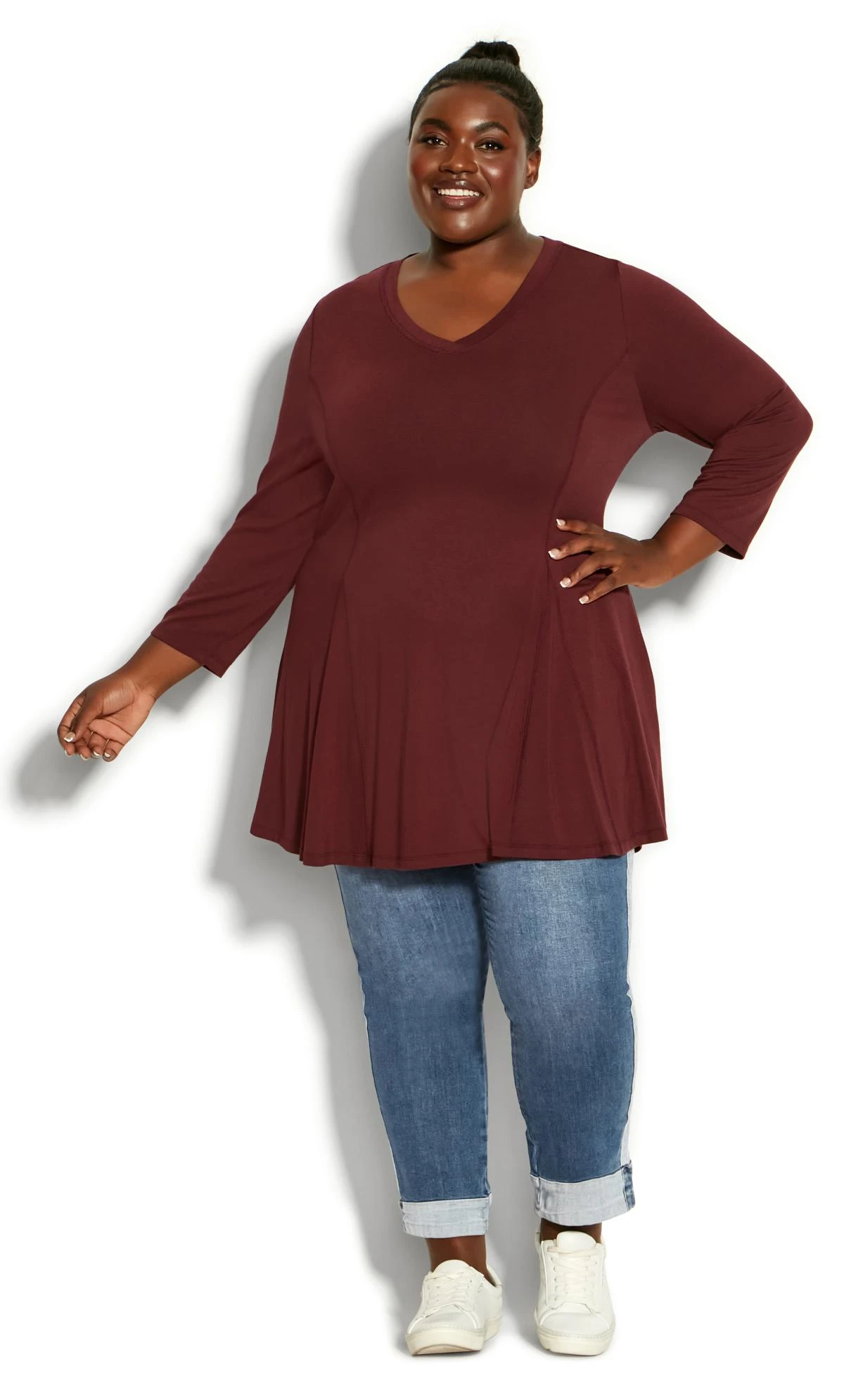 Avenue Denim Contrast Trim Jean