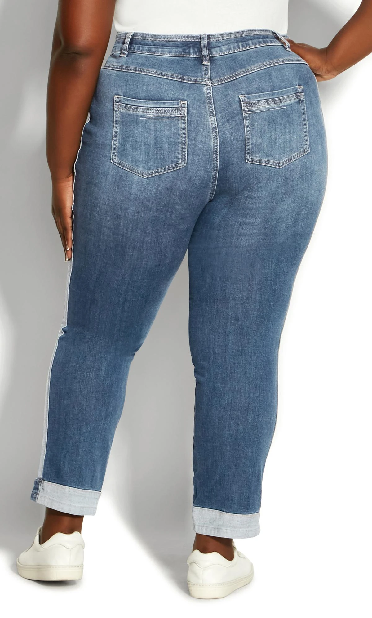 Avenue Denim Contrast Trim Jean - Image 4
