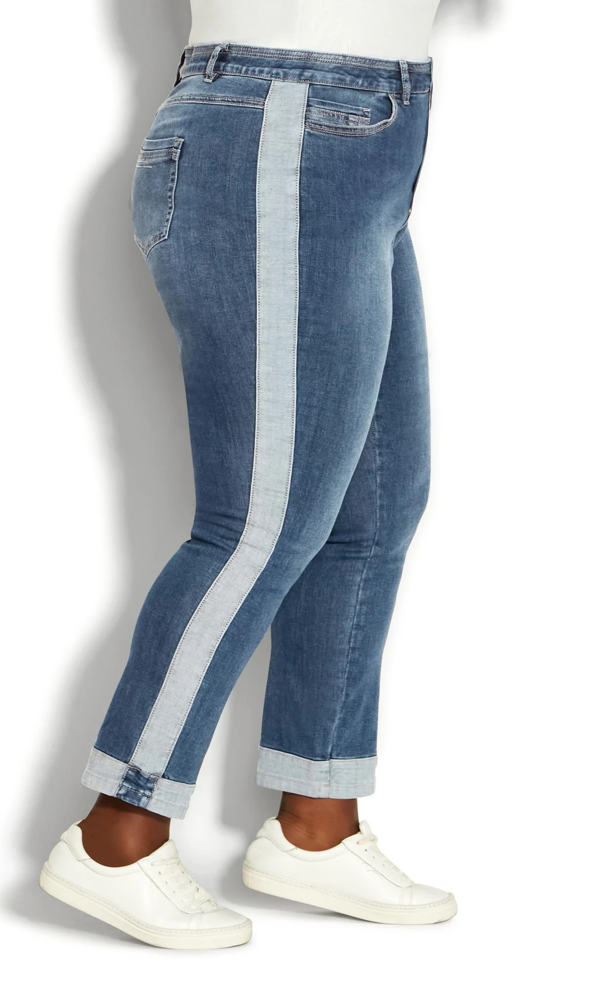 Avenue Denim Contrast Trim Jean - Image 5