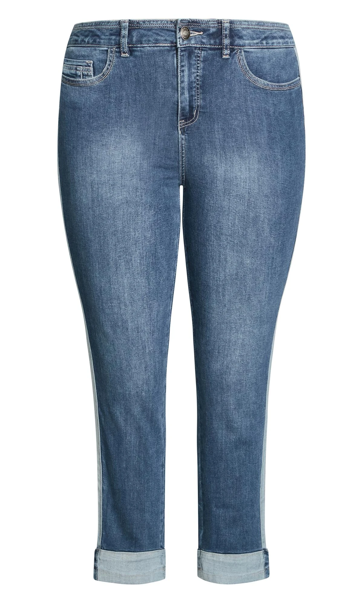 Avenue Denim Contrast Trim Jean - Image 6