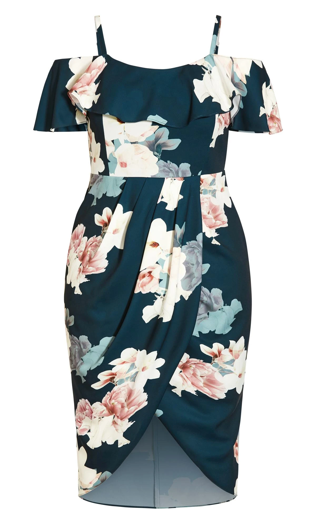City Chic Green Emerald Floral Dress - Image 3