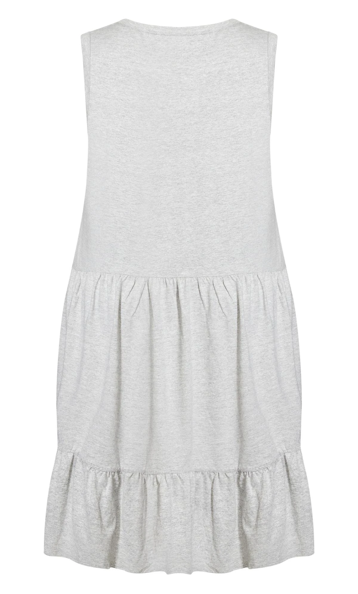 Avenue Grey Sleeveless Dipped Smock Hem Midi Dress - Image 5