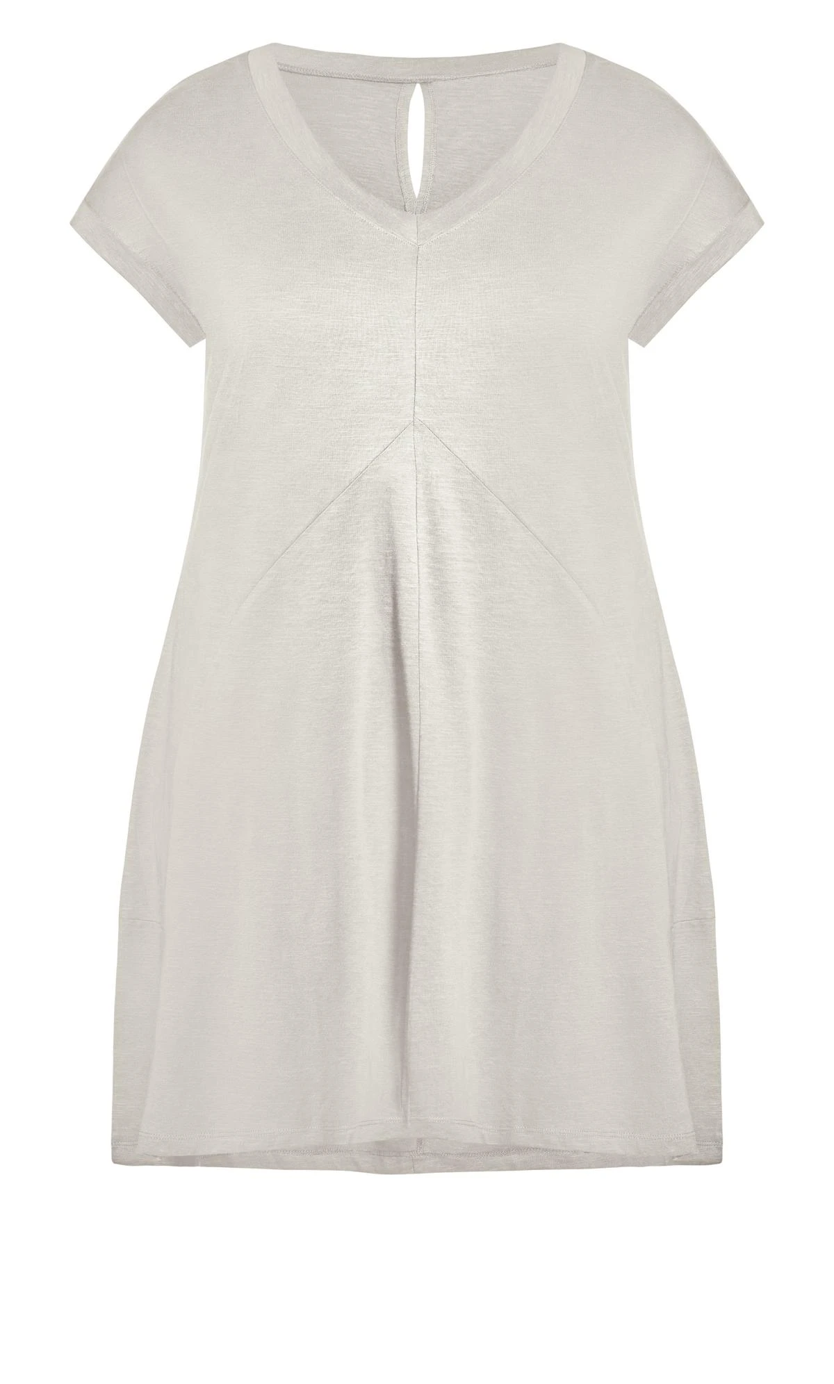 City Chic Zim & Zoe Grey Lilly Plain Dress - Image 4