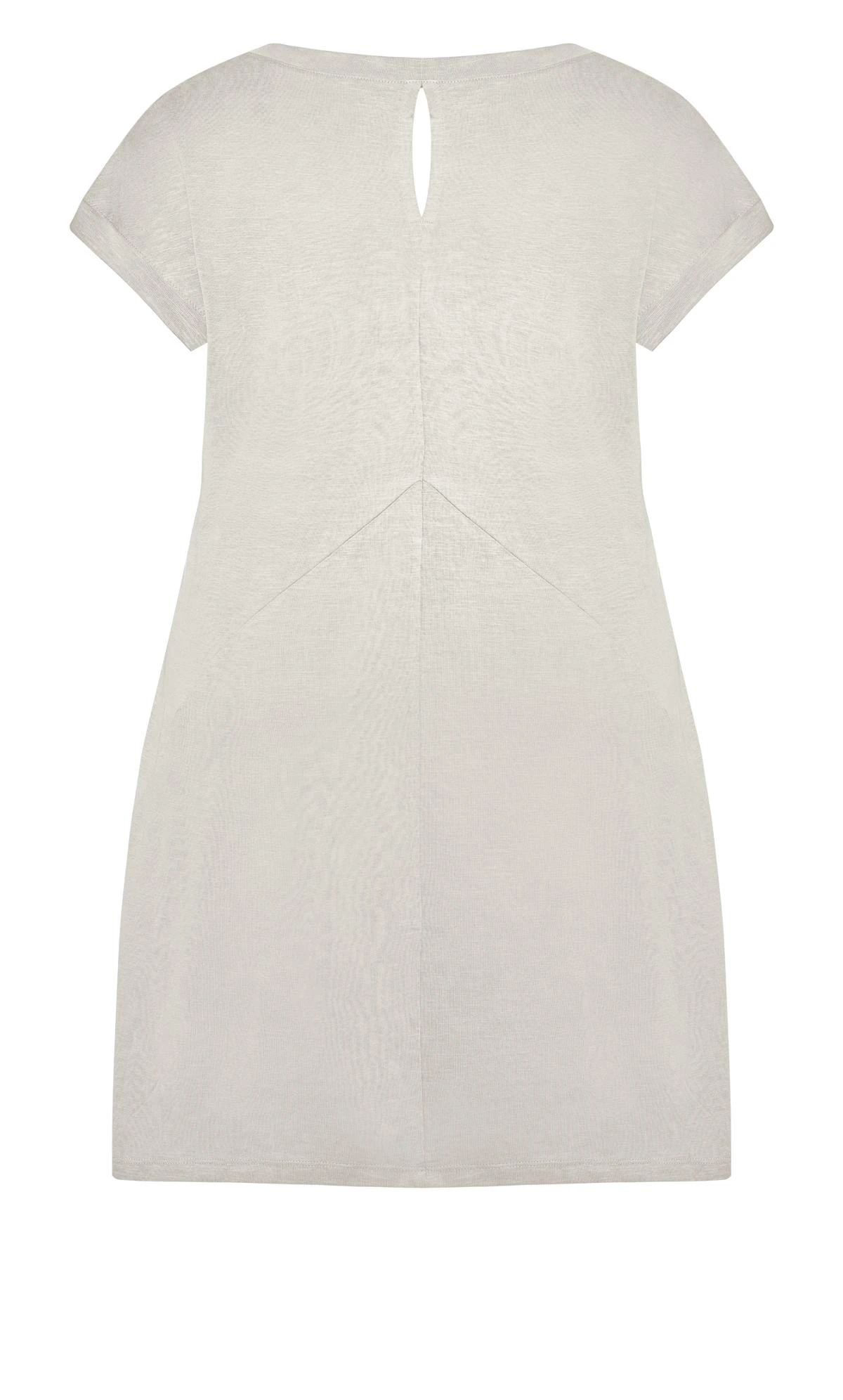 City Chic Zim & Zoe Grey Lilly Plain Dress - Image 5
