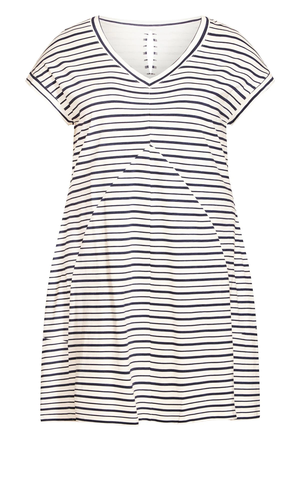 City Chic Zim & Zoe Ivory Lilly Stripe Dress - Image 4