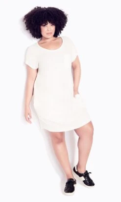 City Chic Zim & Zoe White Summer Day Dress