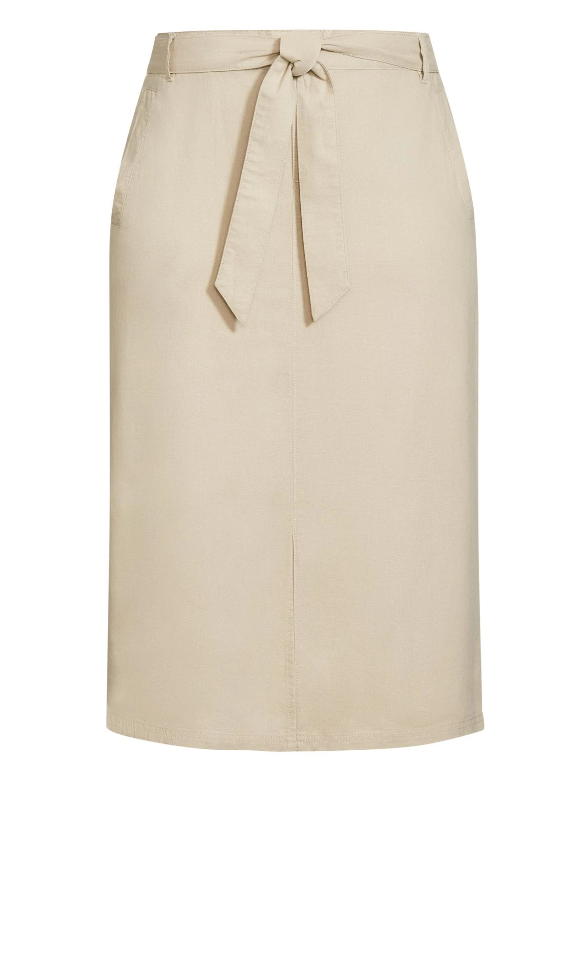 Evans Brown Linen Blend Skirt - Image 3
