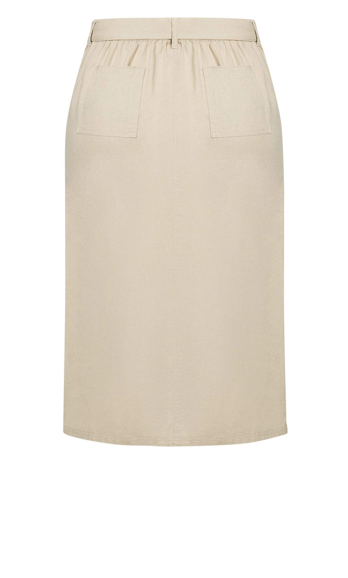 Evans Brown Linen Blend Skirt - Image 4