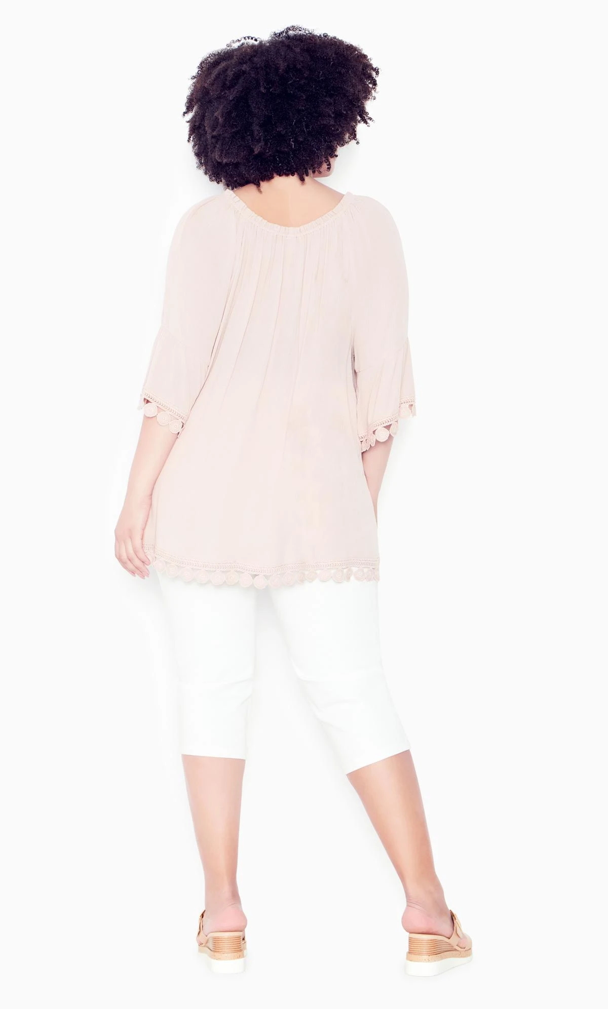 Avenue Evans White High Waisted Cropped Jeans - Image 8