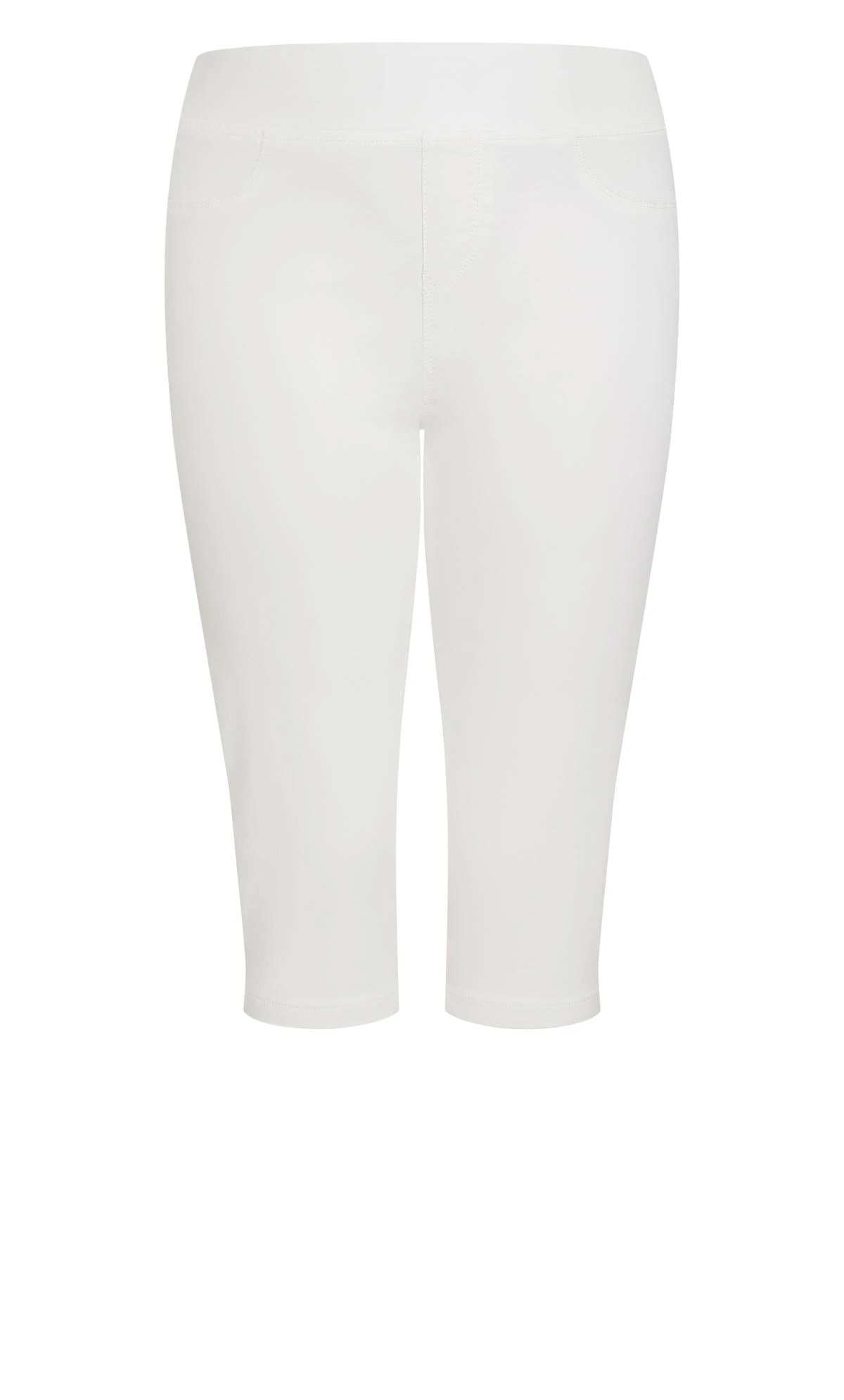 Avenue Evans White High Waisted Cropped Jeans - Image 11
