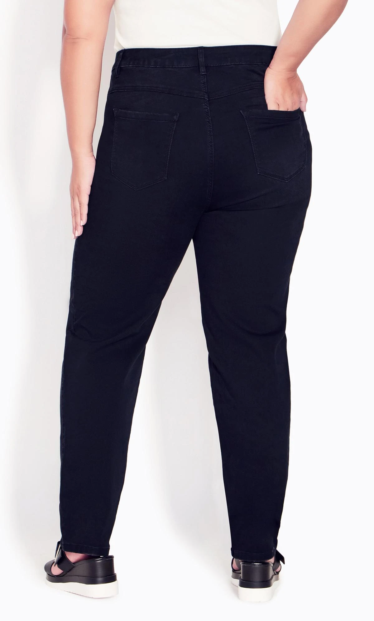 Avenue Black Butter Denim Straight Leg Jean Black - Image 7