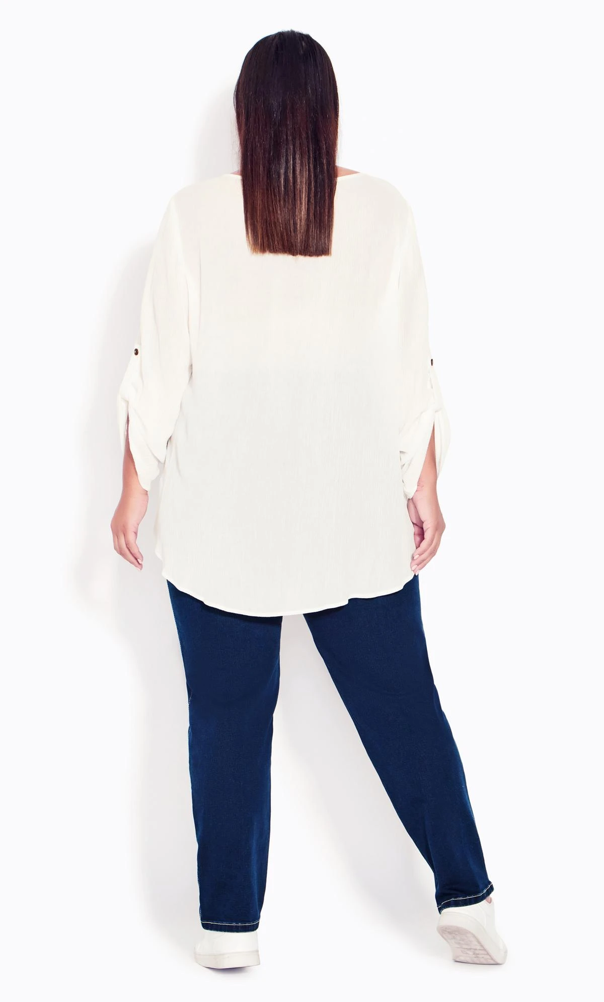 Avenue Blue Darkk Wash Straight Leg Average Jeans - Image 2