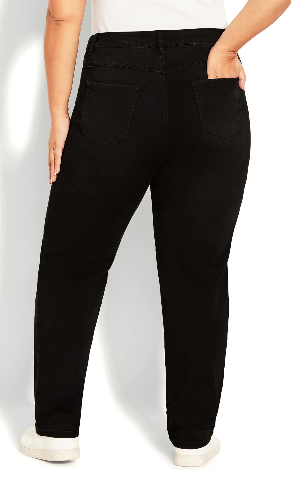 Avenue Black Butter Denim Straight Leg Jean Black - Image 11