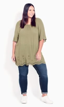 Avenue Indigo Blue Turn Up Skinny Jeans