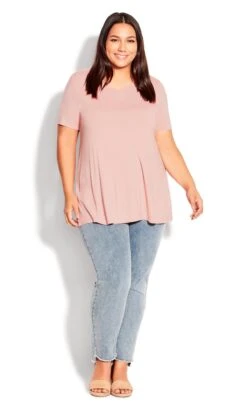 Evans Pink Love Me Plain Top