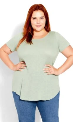 Avenue Light Green Short Sleeve T-Shirt