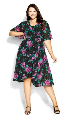 City Chic Black Willow Dress