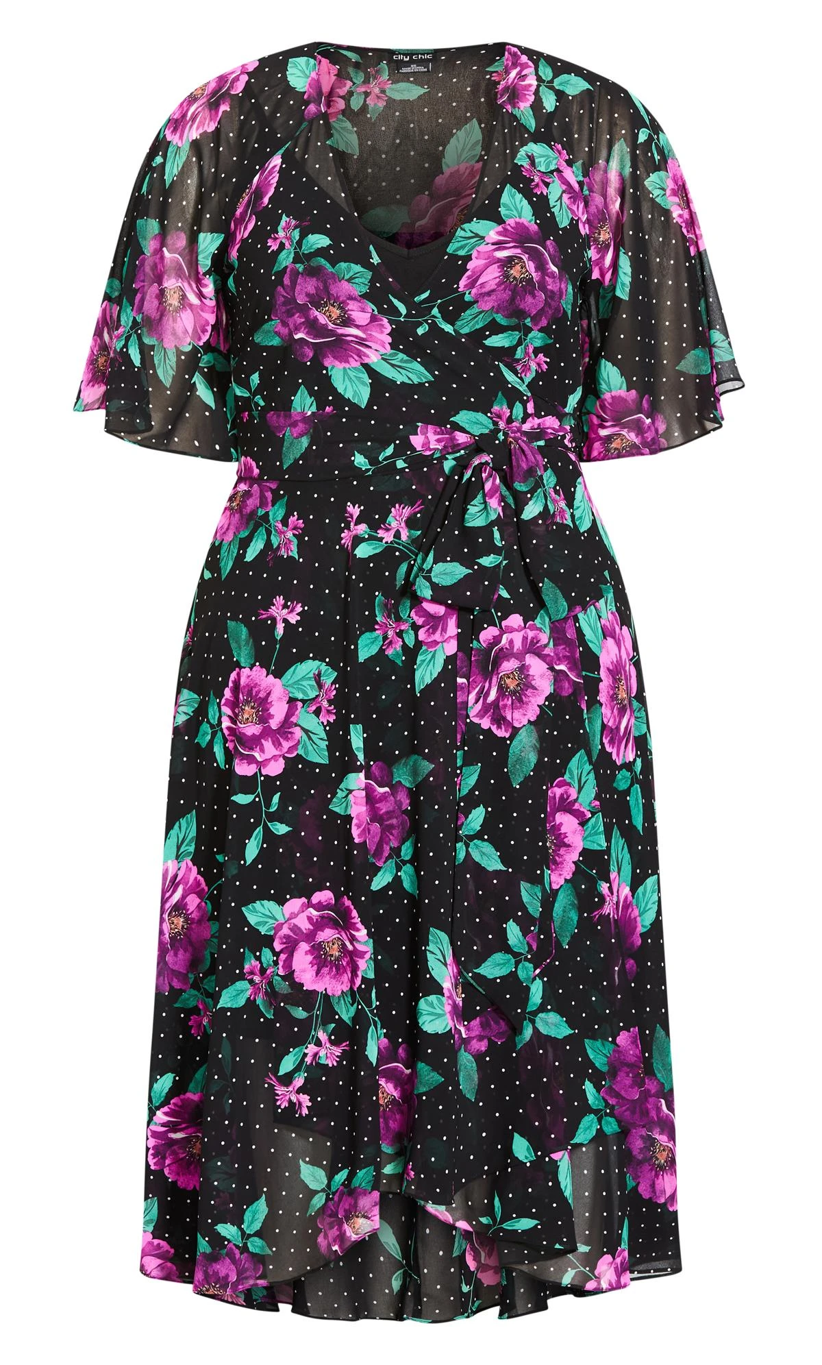 City Chic Black Willow Dress - Image 4