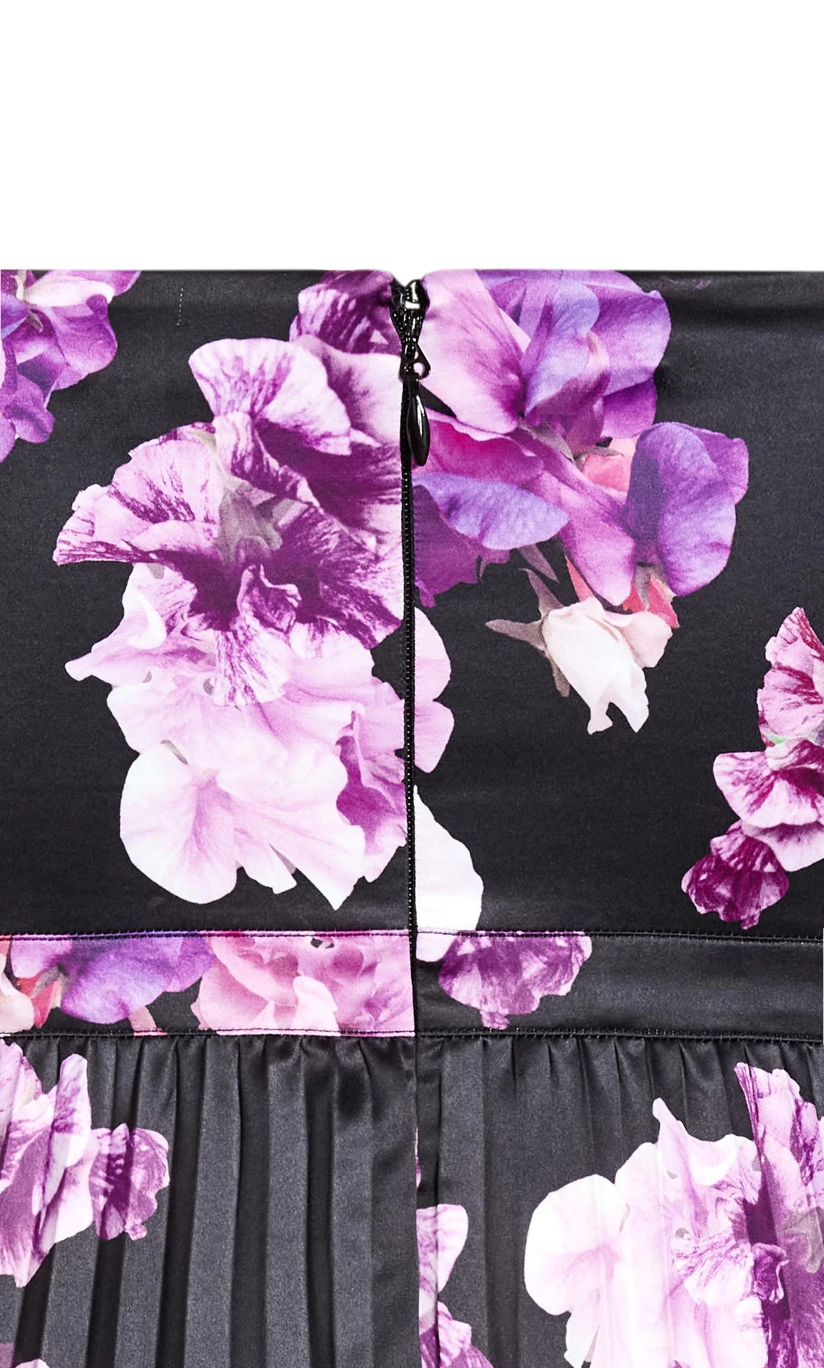 City Chic Black & Purple Satin Corset Midi Dress - Image 9