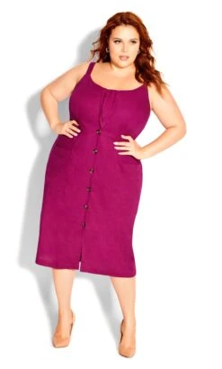 City Chic Pink Festive Tie Dress