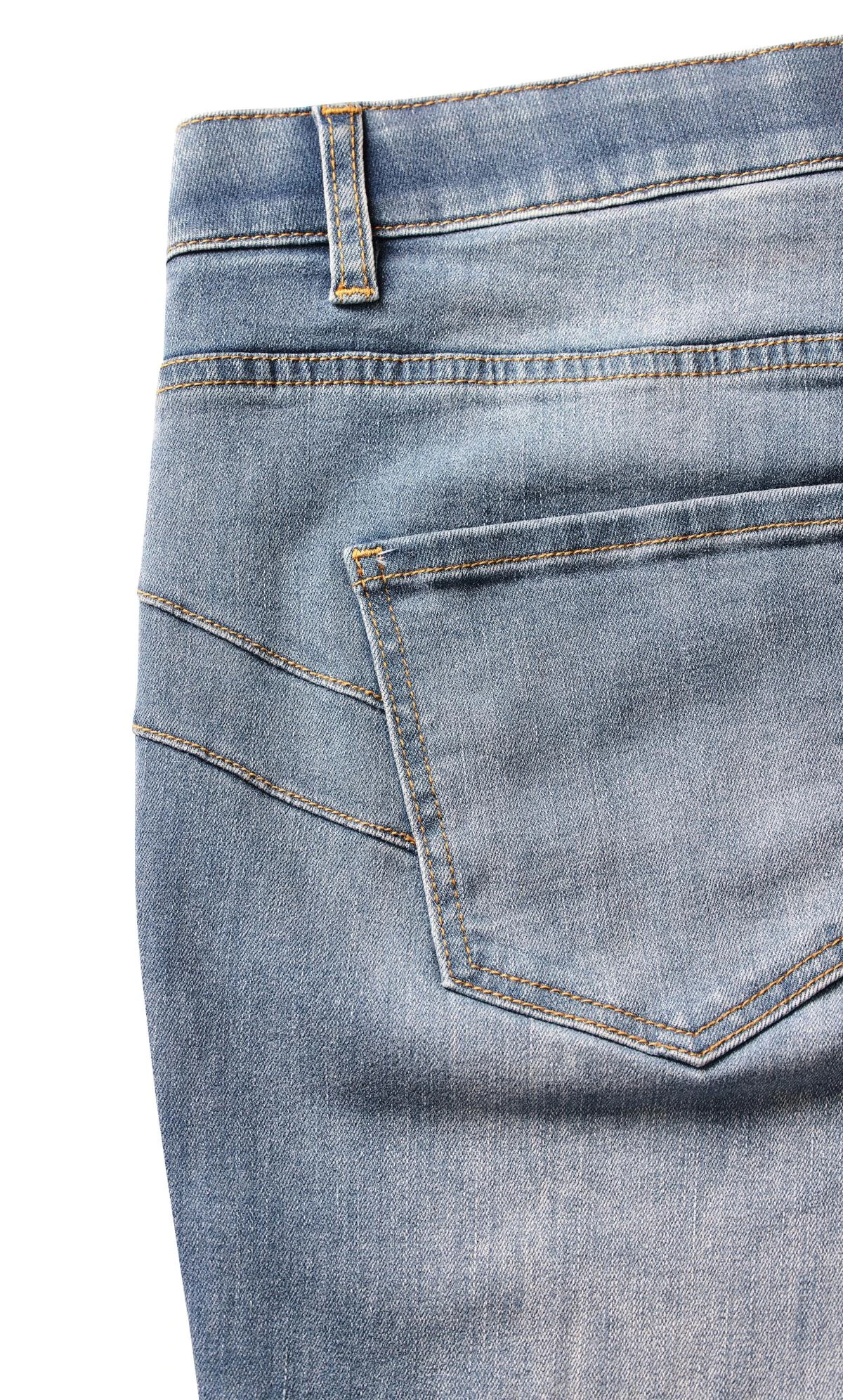 Avenue Light Blue Stretch Skinny Jeans - Image 7