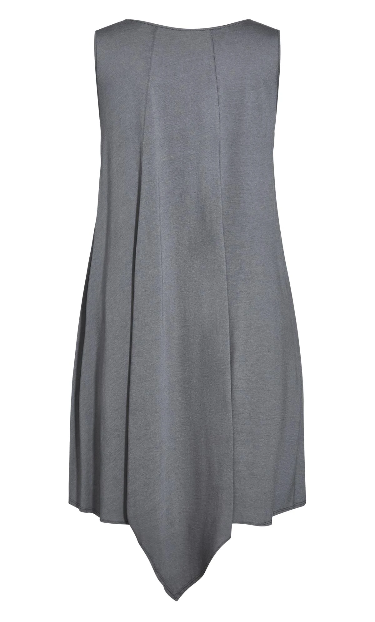 Avenue Isolde Roth Grey Plain Double Layer Dress - Image 7