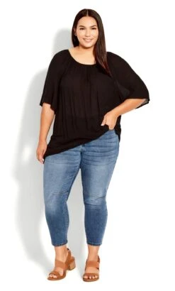 Avenue Blue Mid Wash Skinny Jeans