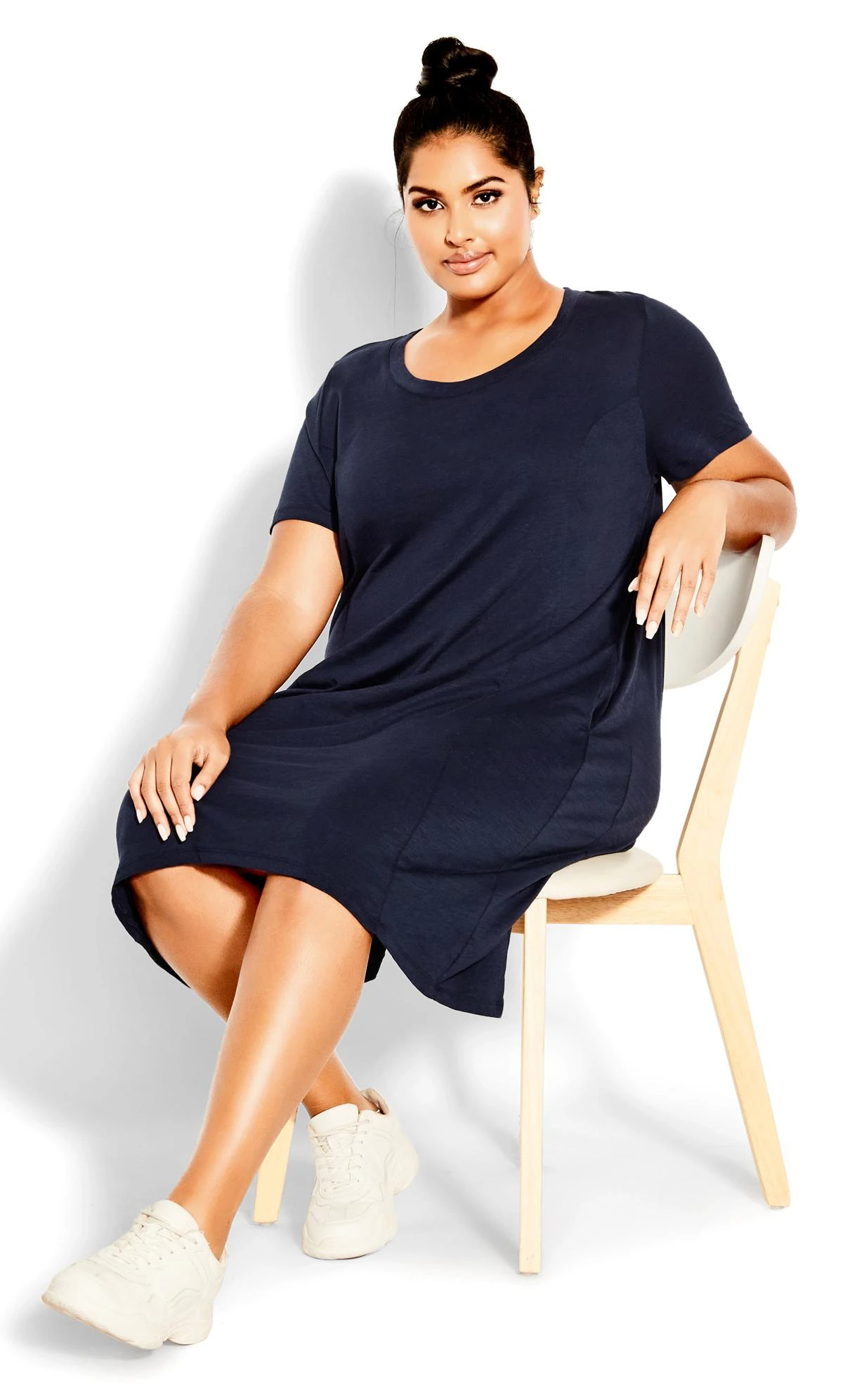 Avenue Zim & Zoe Navy Blue Pocket T-Shirt Dress - Image 2