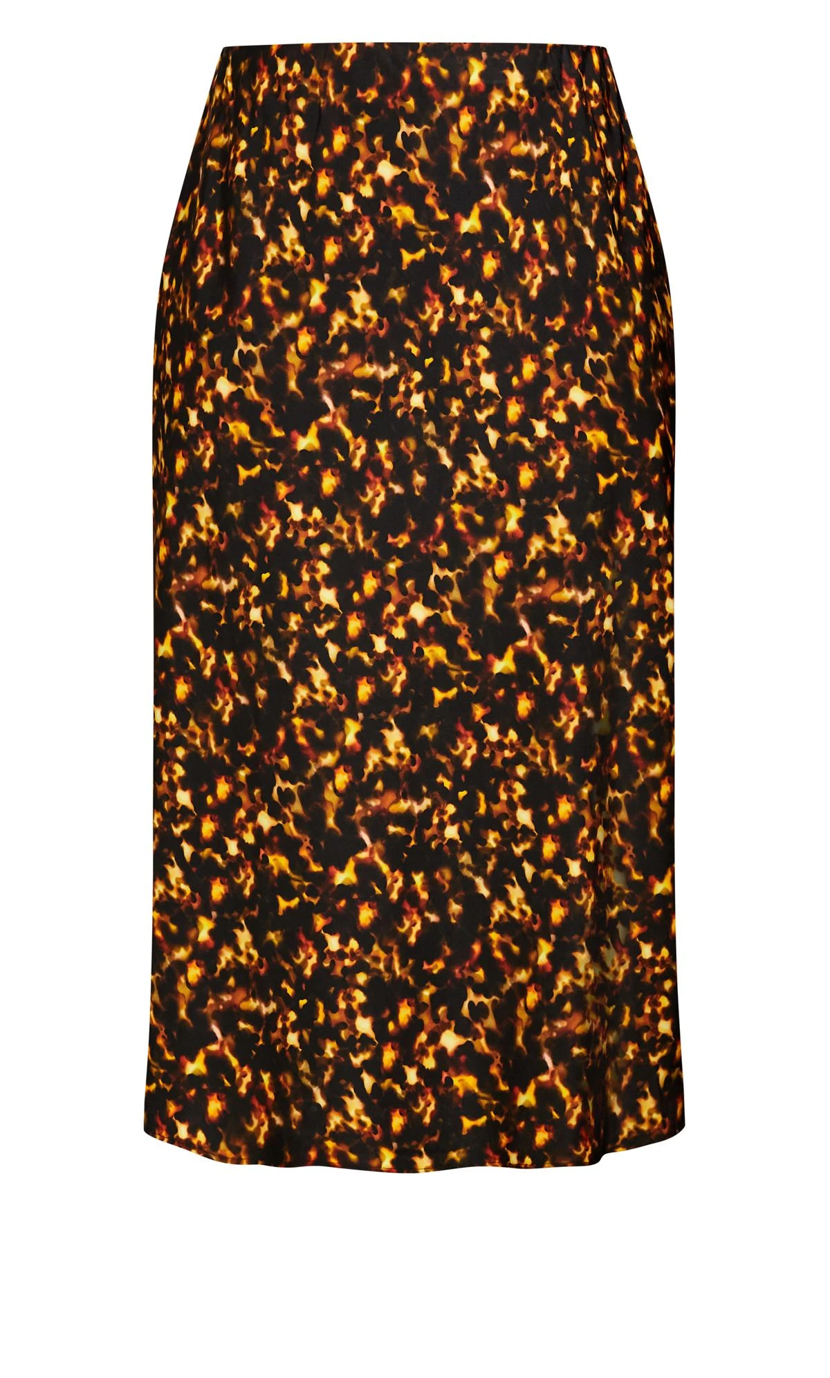 City Chic Tortoise Shell Print Midi Skirt - Image 4