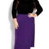 City Chic Purple Midaxi Slit Front Skirt