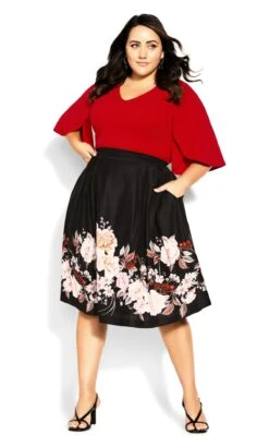 City Chic Black Sophia Skirt
