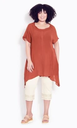 Avenue Cream Cropped Jeans