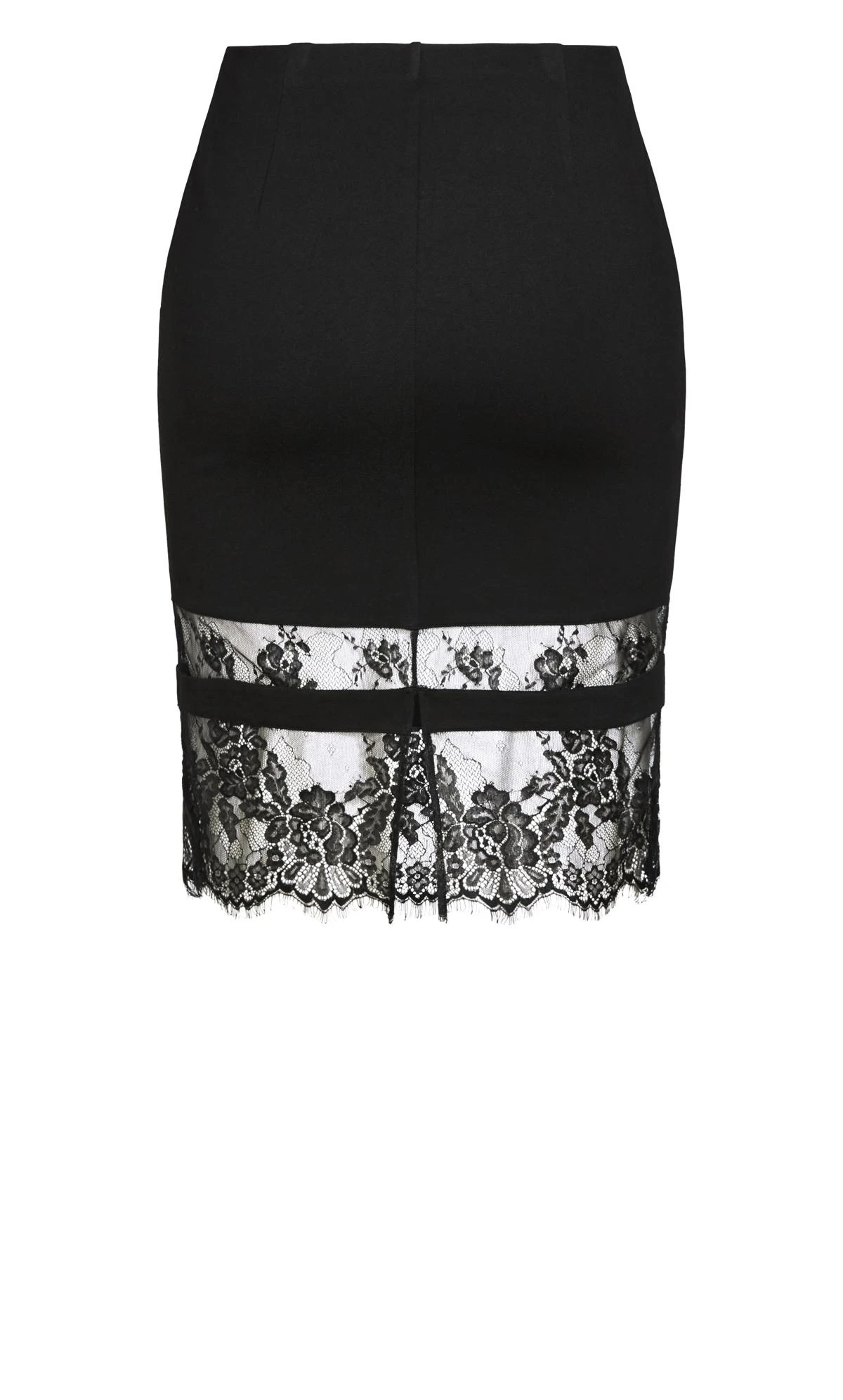 City Chic Black Lace Tube Midi Skirt - Image 6
