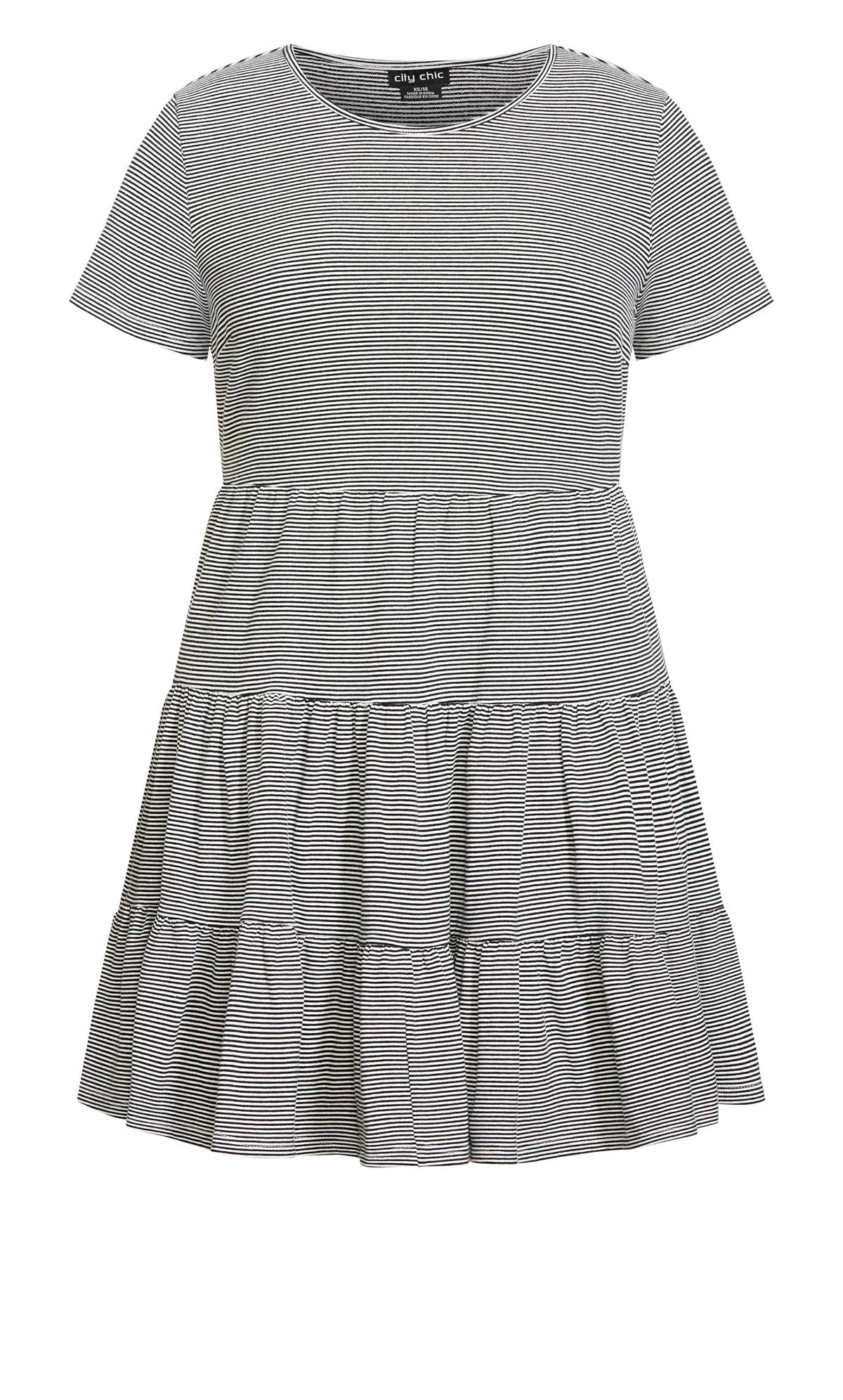 City Chic Black And White Striped Alyssa Dress - Image 4