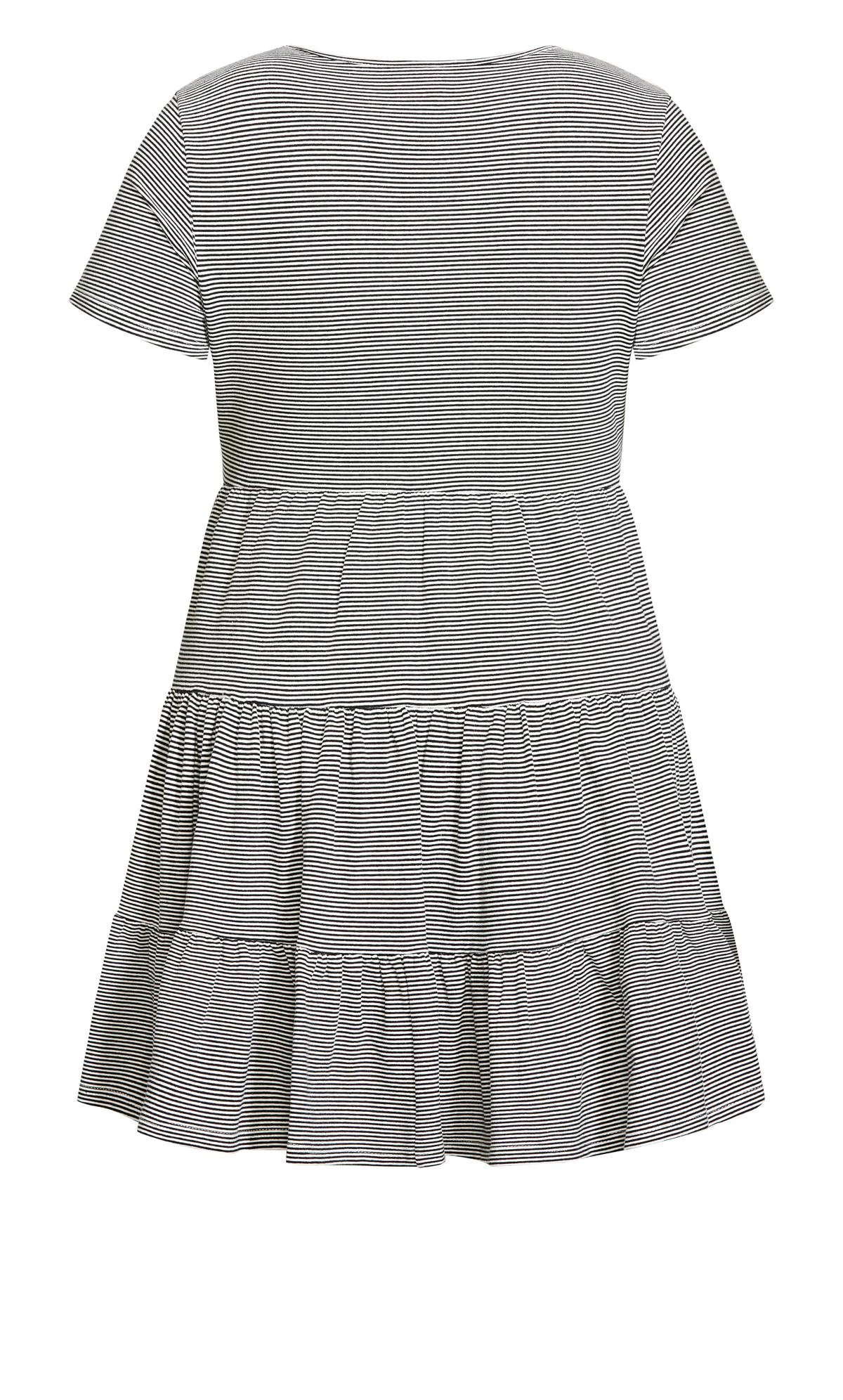 City Chic Black And White Striped Alyssa Dress - Image 5