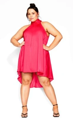 City Chic Pink High Low Mini Dress