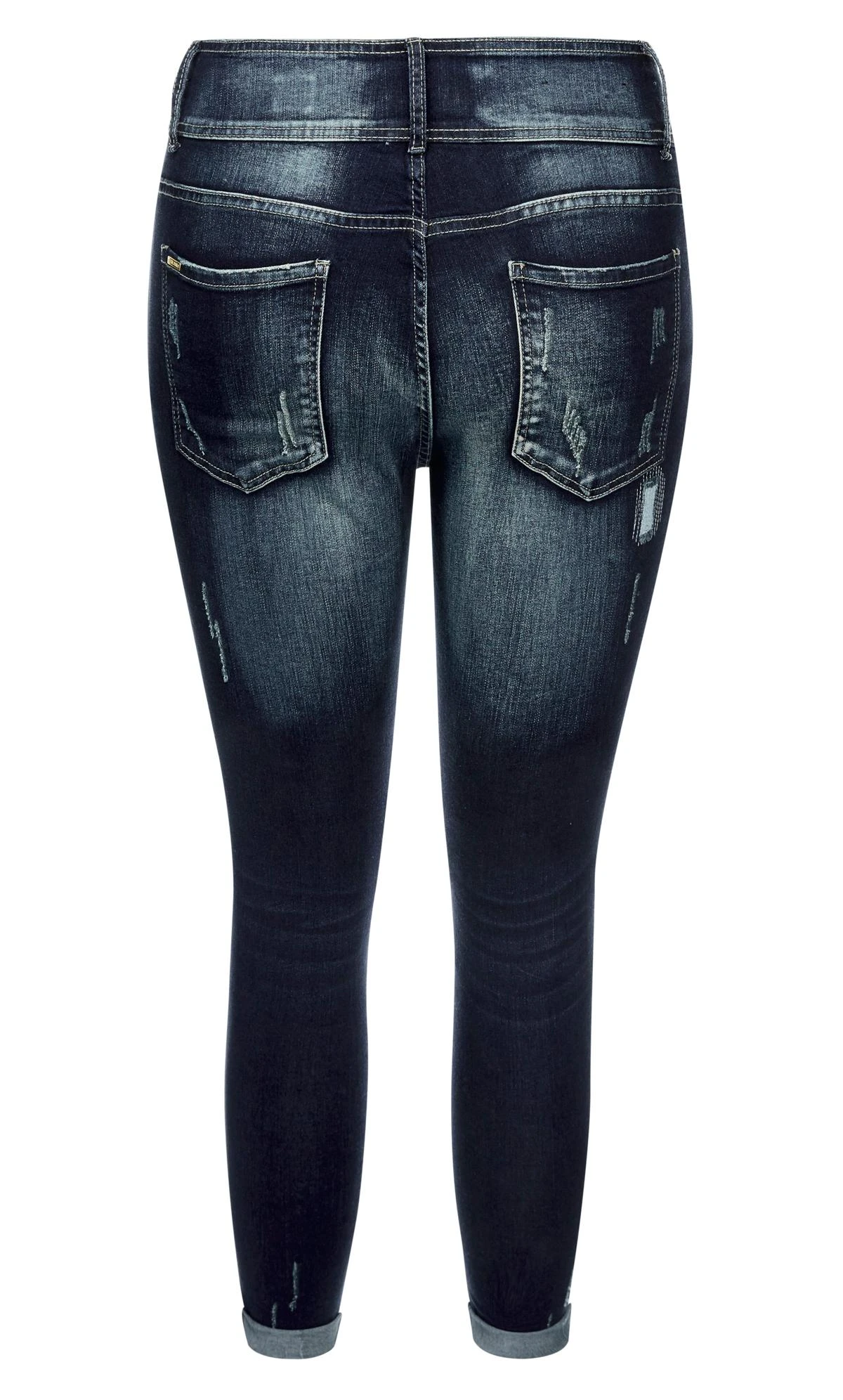 City Chic Denim Patched Apple Skinny Jean - Image 4