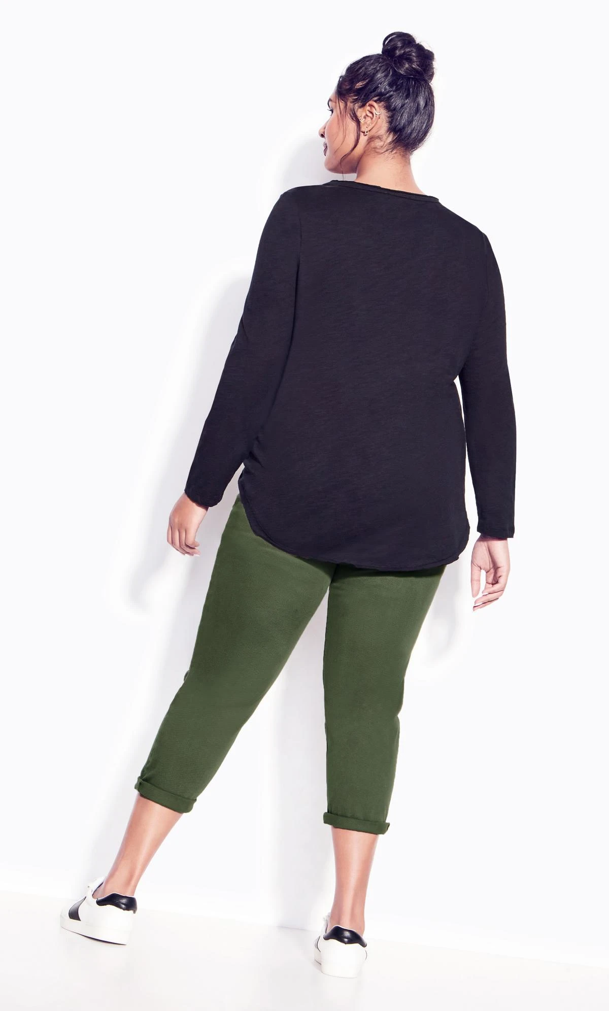 Avenue Zim & Zoe Khaki Denim Stretch Jogger Khaki - Image 2