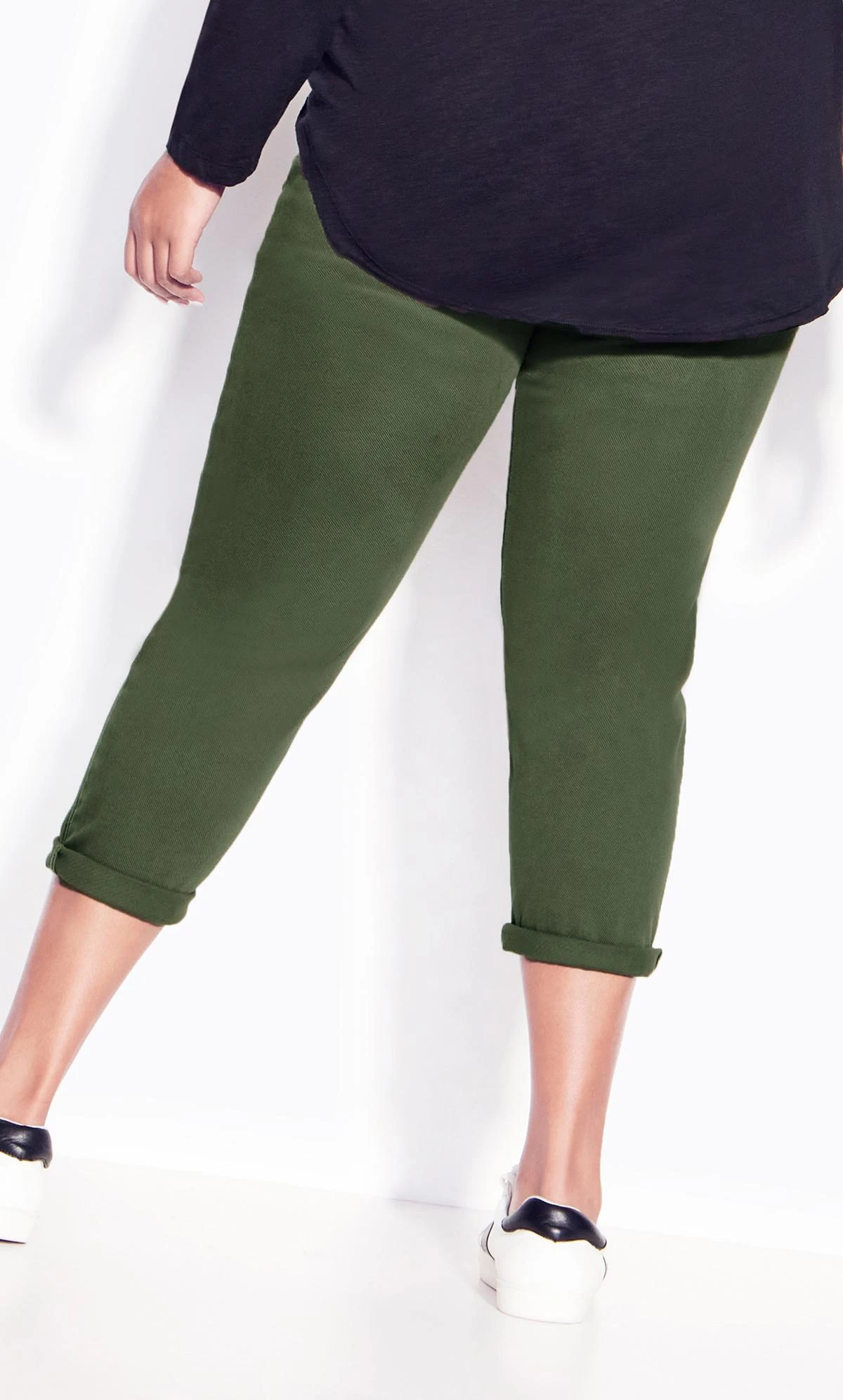 Avenue Zim & Zoe Khaki Denim Stretch Jogger Khaki - Image 5