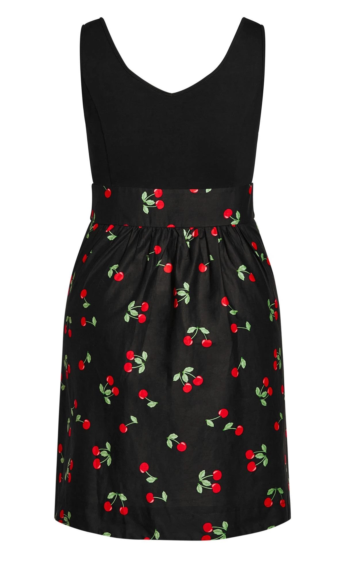 City Chic Black Cherry Print A-Line Skirt - Image 5