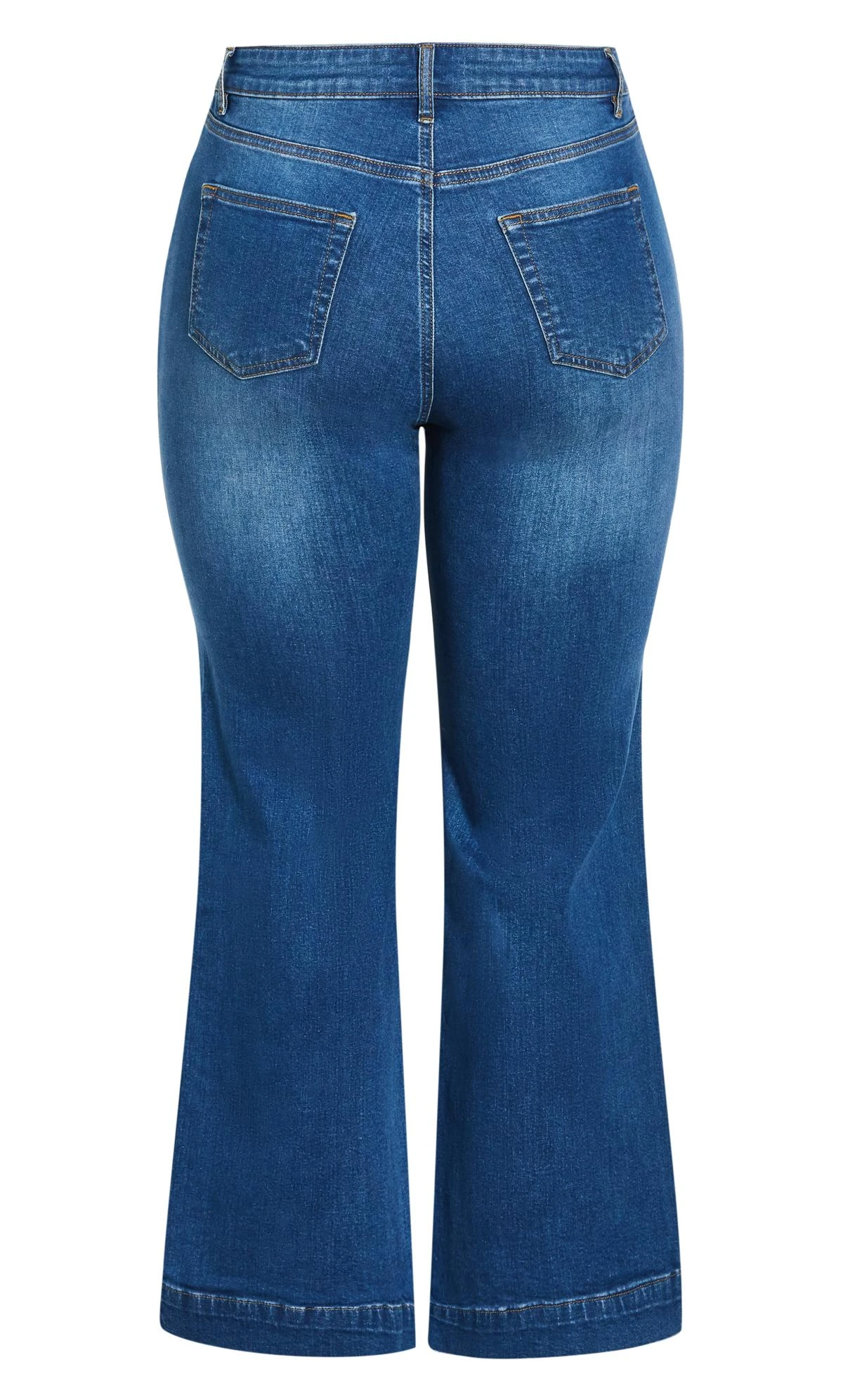 Evans Mid Blue Wide Leg Jeans - Image 8