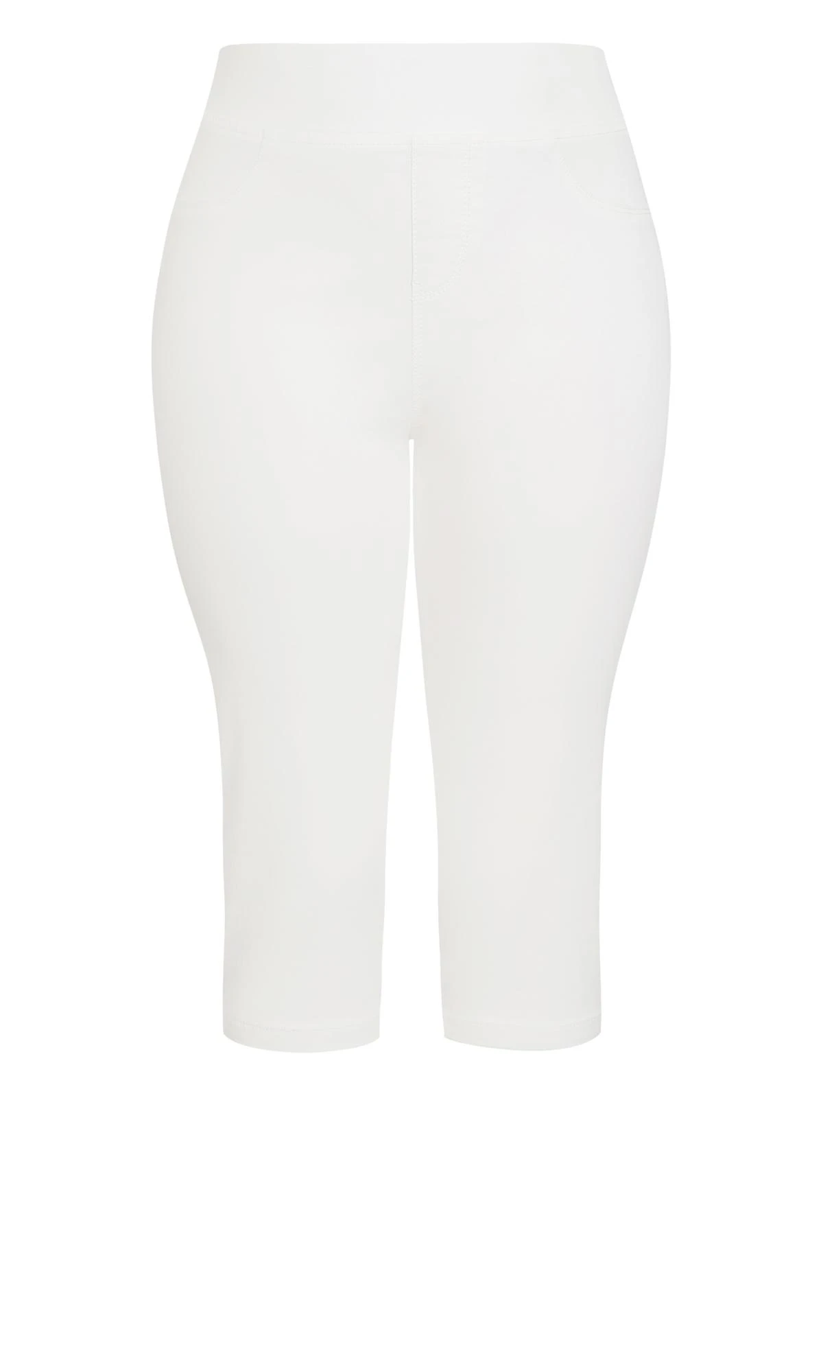 Avenue Evans White High Waisted Cropped Jeans - Image 5
